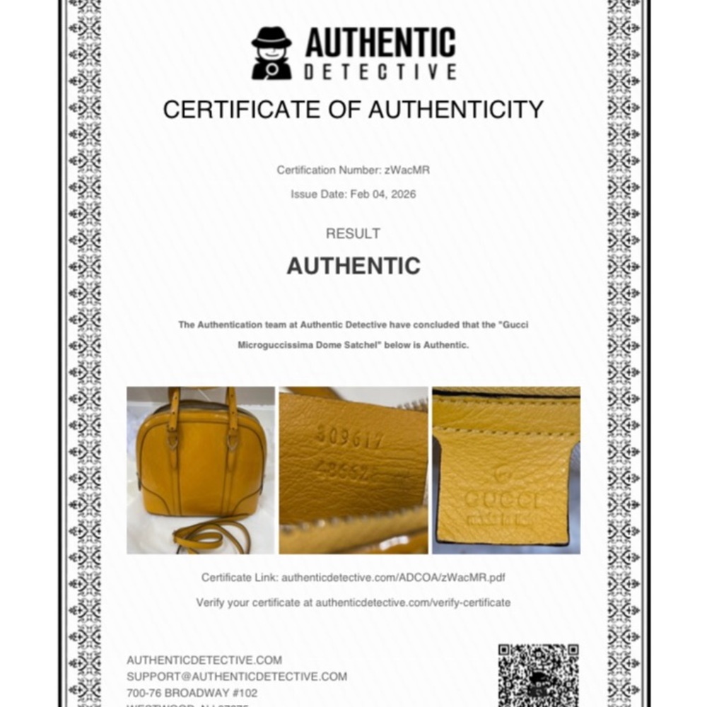 Gucci Guccissima Patent Leather Yellow Bag - Picture 9 of 9